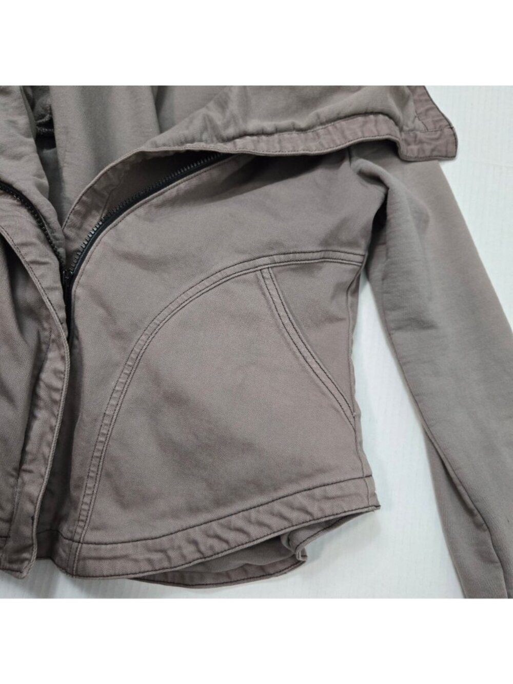 Prairie Underground Size L Tarpaulin Jacket Asymetric Organic Cotton Grey Womens - Picture 9 of 9